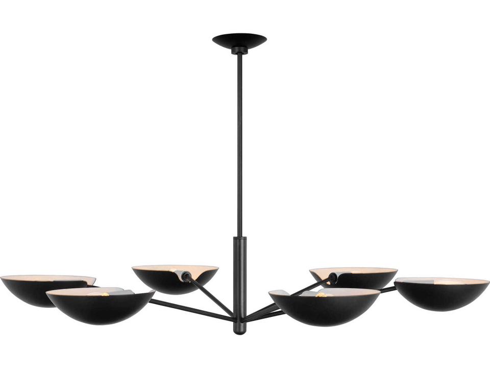 6-Light Nevel XL Chandelier in Aged Iron