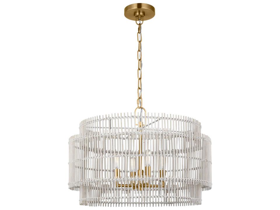 Elio 4-Light Burnished Brass Drum Chandelier