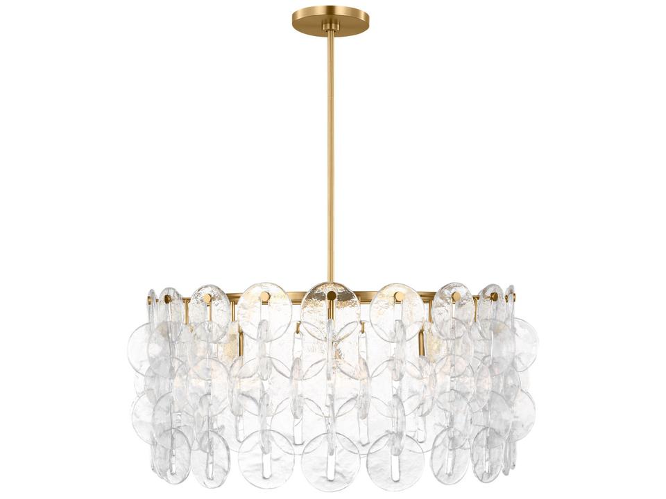 Candace 8-Light Drum Chandelier in Burnished Brass