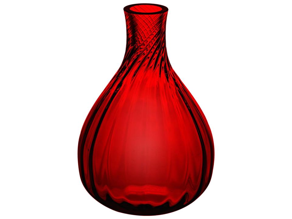 Color Drop Small Bud Vase in Red Glass