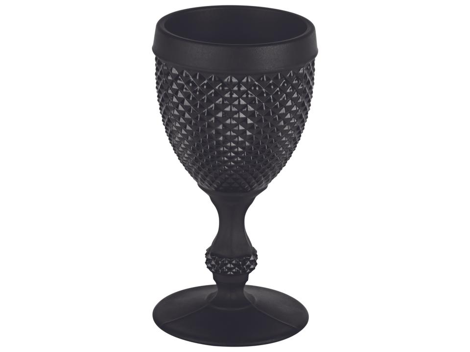Bicos Bicolor Frosted Black Goblet Set of 4