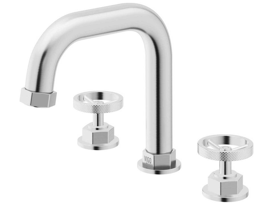 Hart Widespread Bathroom Faucet in Solid Brass and Hexagonal Tip 1.2 GPM