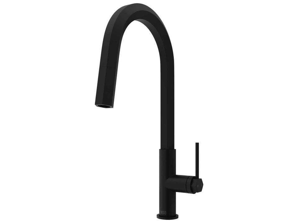 Hart Hexad Single Handle Pull-Down Kitchen Faucet in Solid Brass
