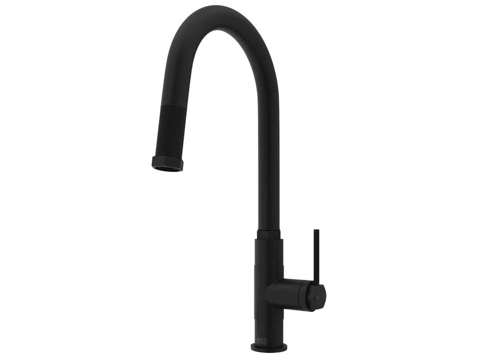 Hart Arched Single Handle Pull-Down Kitchen Faucet in Solid Brass