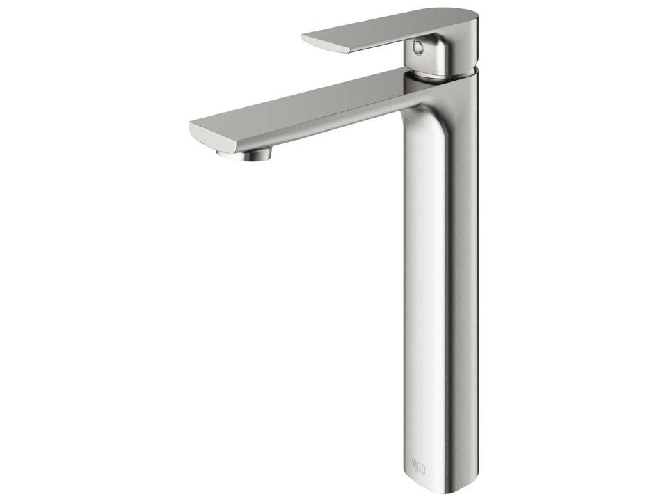 Norfolk Single Handle Vessel Bathroom Faucet in Brushed Nickel and Solid Brass