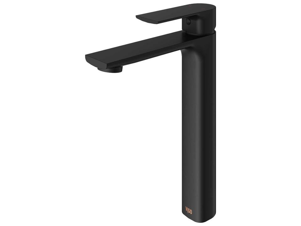 Norfolk Matte Black Vessel Bathroom Faucet with Solid Brass Construction
