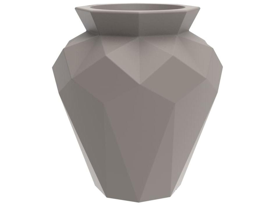 Origami Kashi 39-Inch Square Polyethylene Planter in Taupe