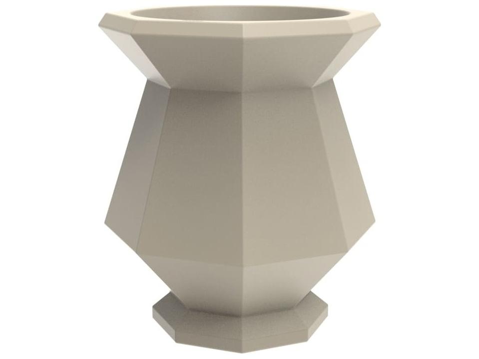 Vondom Origami Kashi Polyethylene Planter in Cream