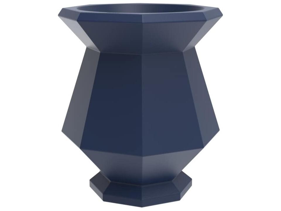 Vondom Origami Kashi Planter in Blue Matte Polyethylene