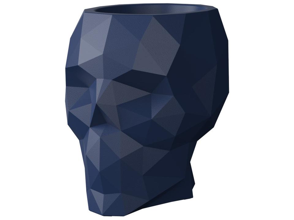 Vondom Skull Planter in Matte Blue