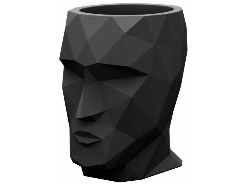 Adan Planter Basic Black Modern Face Planter