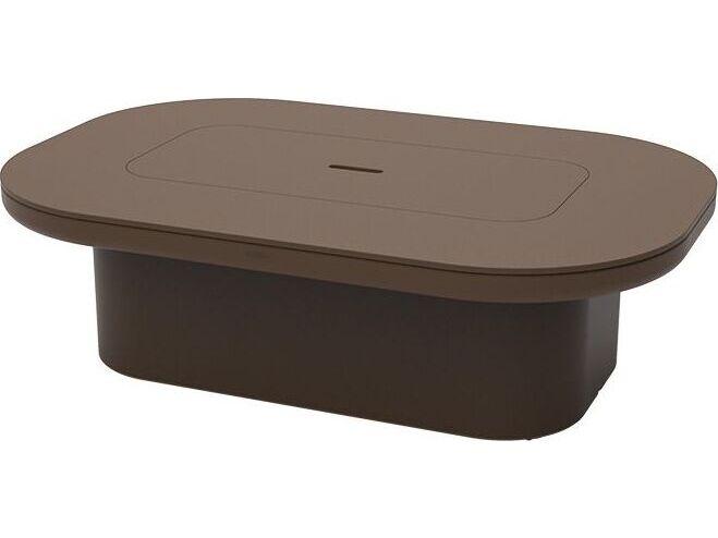 Vondom Luna Rectangular Polyethylene Coffee Table with HPL Top in Brown