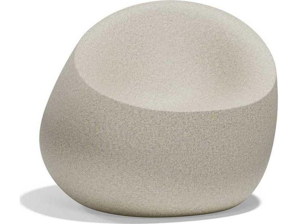 Stone Ecru Granite Resin Recycled Plastic Lounge Chair