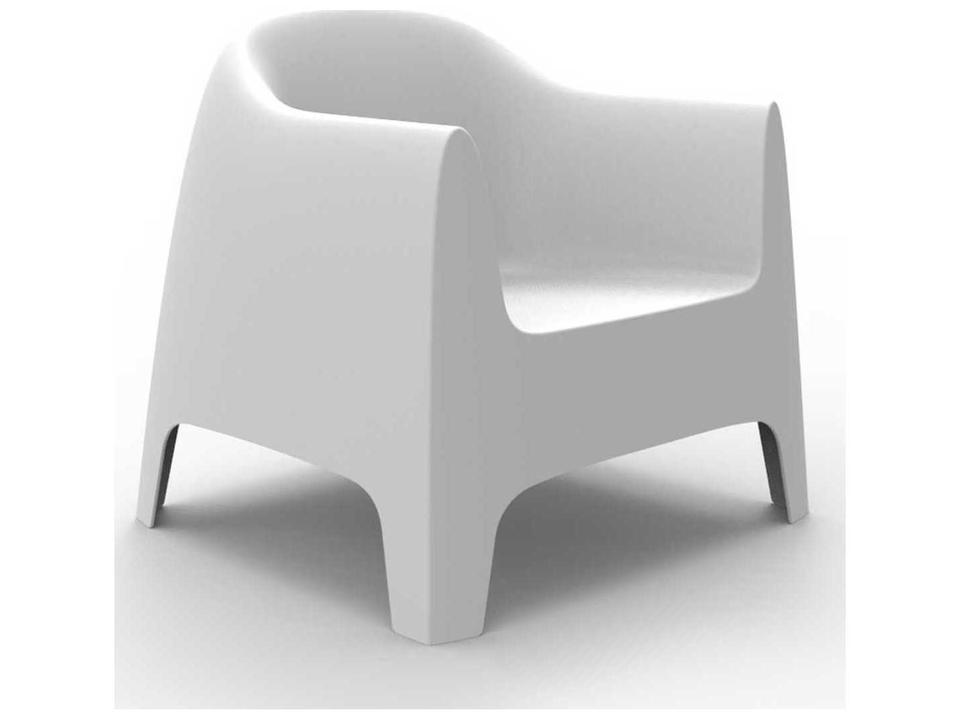 Vondom Solid Lounge Chair Injected Polypropylene in White