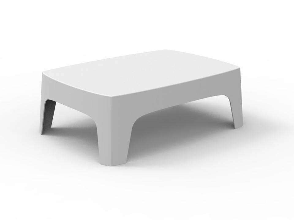 Solid Coffee Table White Modern Stackable