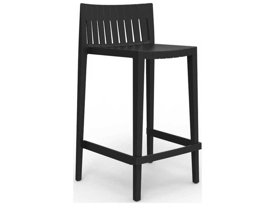 Vondom Spritz Outdoor Counter Stool Set of 4 in Black Matte Polypropylene