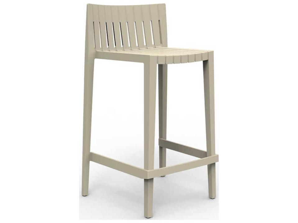 Spritz Counter Stool Set of 4 in Ecru Polypropylene with Fiberglass