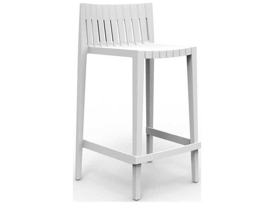 Vondom Spritz 4-Piece Outdoor Counter Stool Set in White Matte