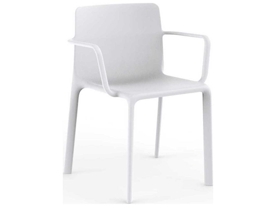 Kes White Polypropylene Dining Chair Set of 4