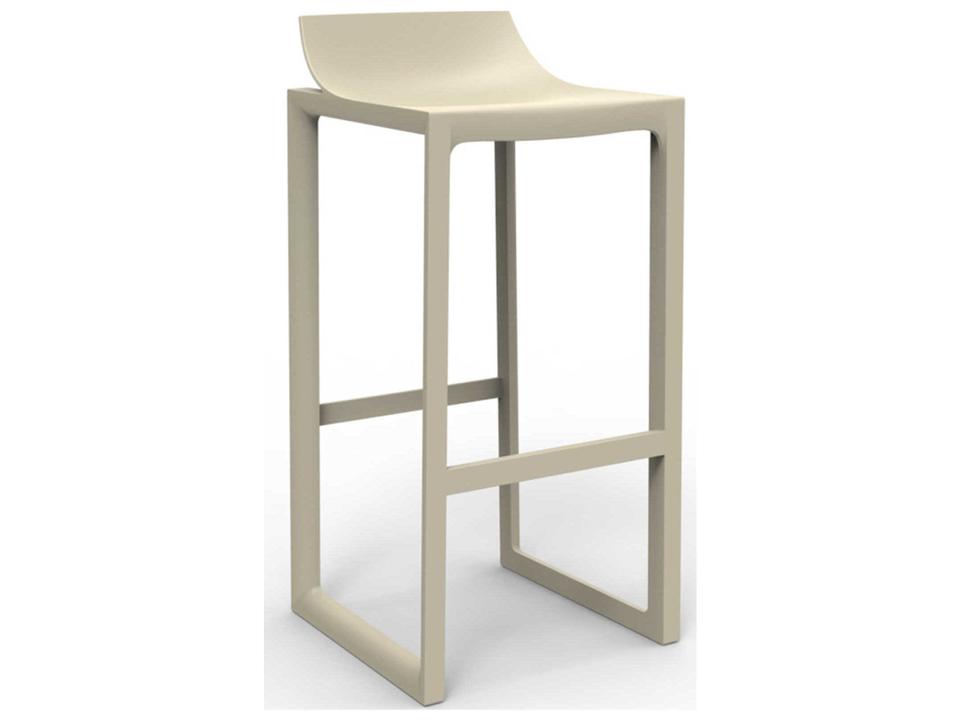 Wall Street Ecru Matte Resin Bar Stool Set of 2