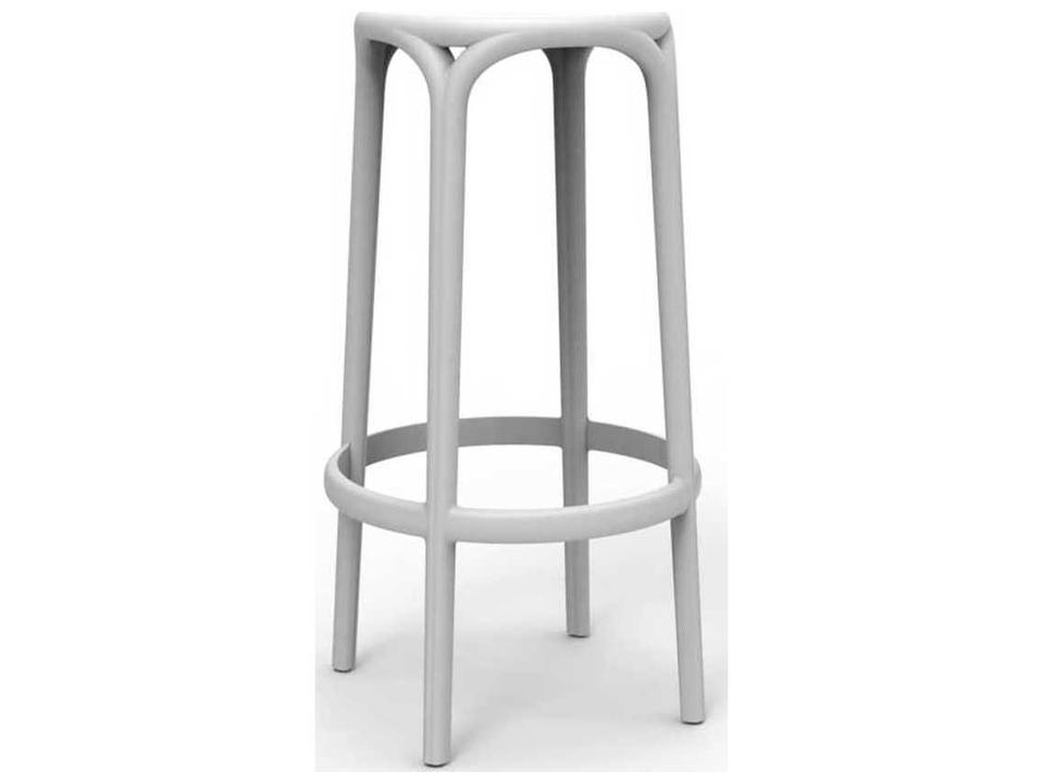 Vondom Brooklyn Non-Upholstered Bar Stool Set of 4 Stackable Indoor Outdoor Polypropylene in White