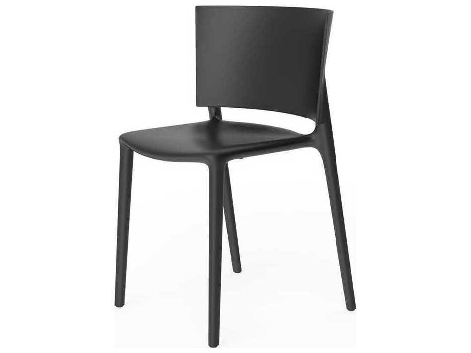 Africa Black Matte Resin Dining Chair Set of 4