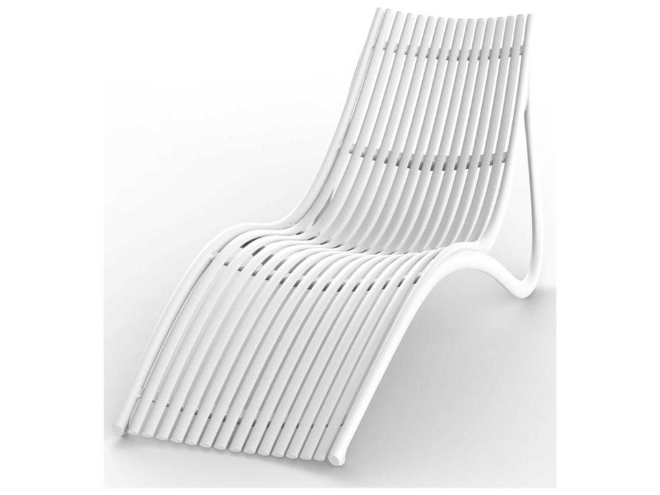 Ibiza White Polypropylene Chaise Lounge Set of 2