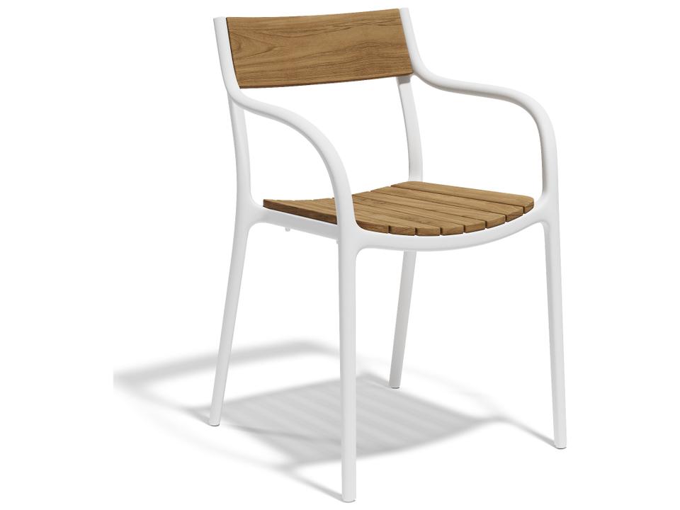 Madison White Polypropylene Wood Dining Chair (Set of 4)