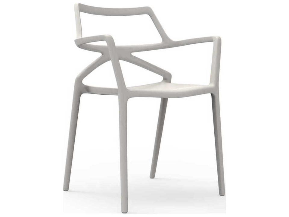 Delta Ecru Matte Resin Dining Chair Set of 4