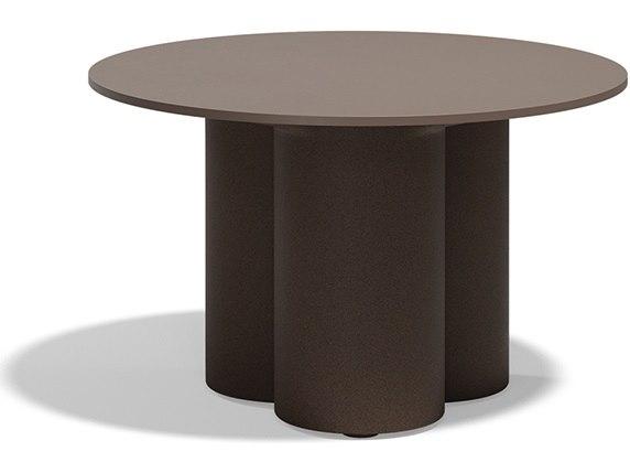 Mel Hpl Brown Polypropylene Round Coffee Table