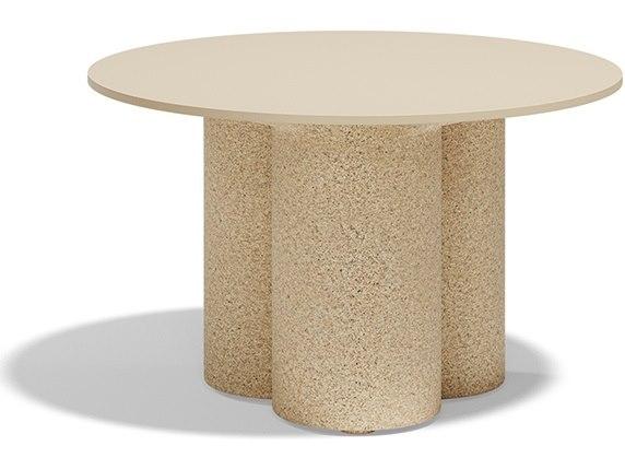 Mel Hpl Granite Cream Polypropylene Round Coffee Table