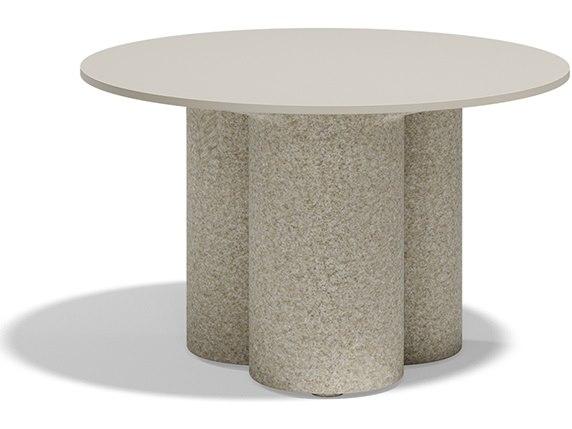 Mel Hpl Granite Ecru Polypropylene Round Coffee Table