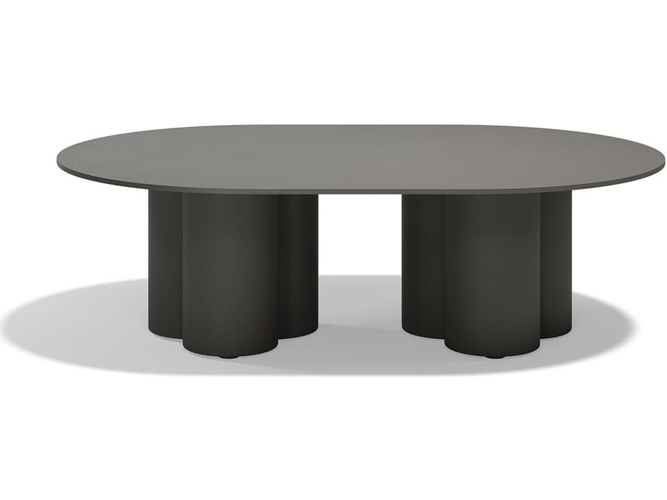 Mel Hpl Anthracite Polypropylene Oval Coffee Table