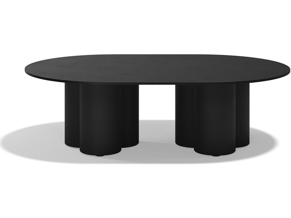 Mel Hpl Black Polypropylene Oval Coffee Table