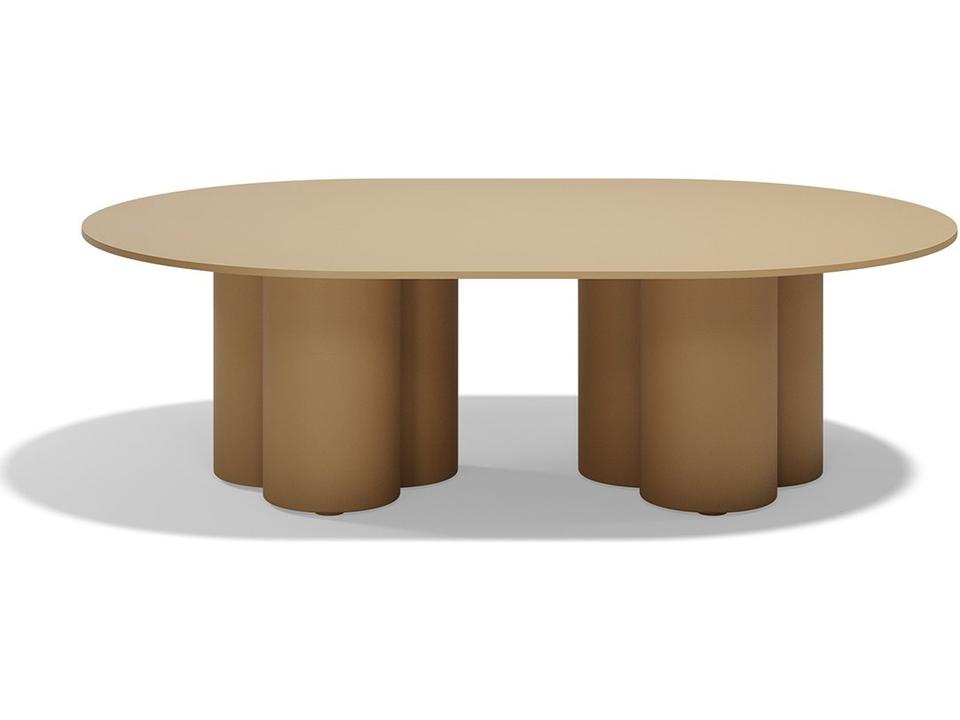 Mel Hpl Camel Polypropylene Oval Coffee Table
