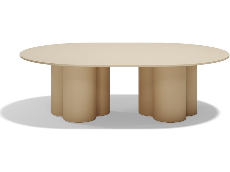 Mel Hpl Cream Polypropylene Oval Coffee Table