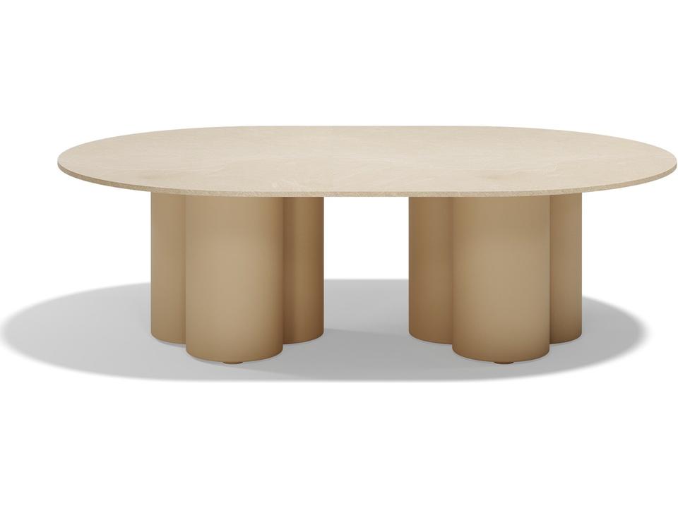 Mel Hpl Cream Polypropylene Oval Coffee Table