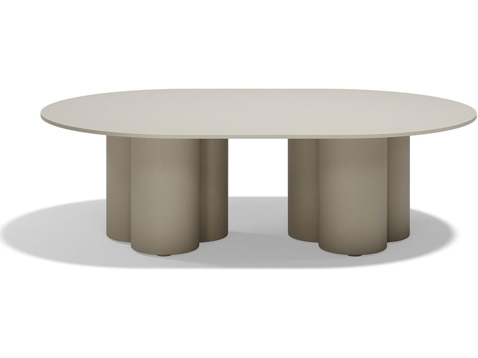 Mel Hpl Ecru Polypropylene Oval Coffee Table