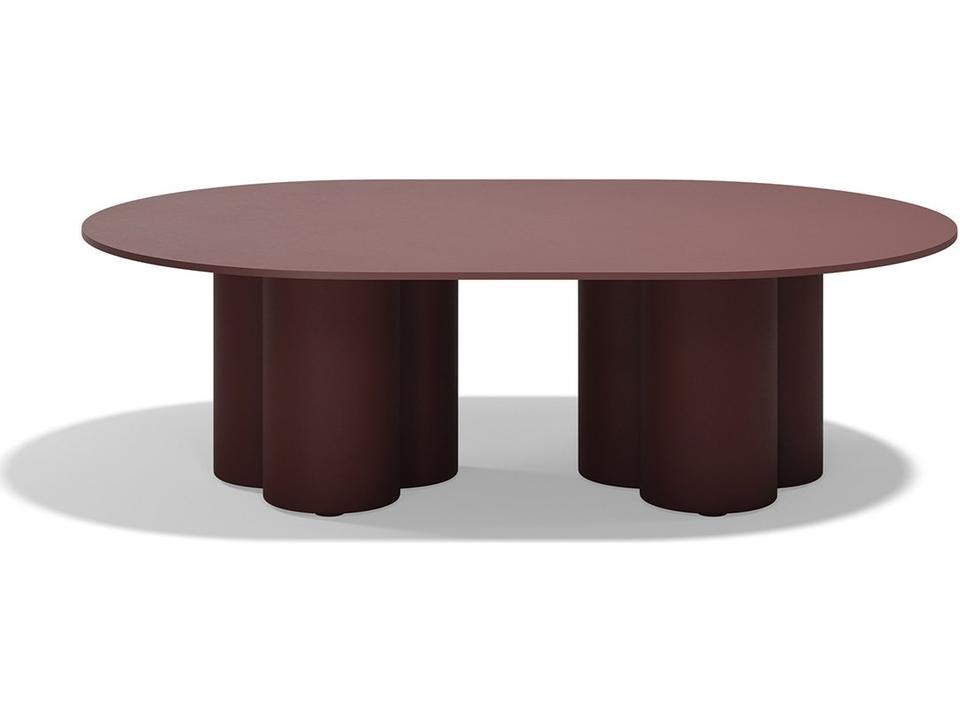 Mel Hpl Garnet Polypropylene Oval Coffee Table