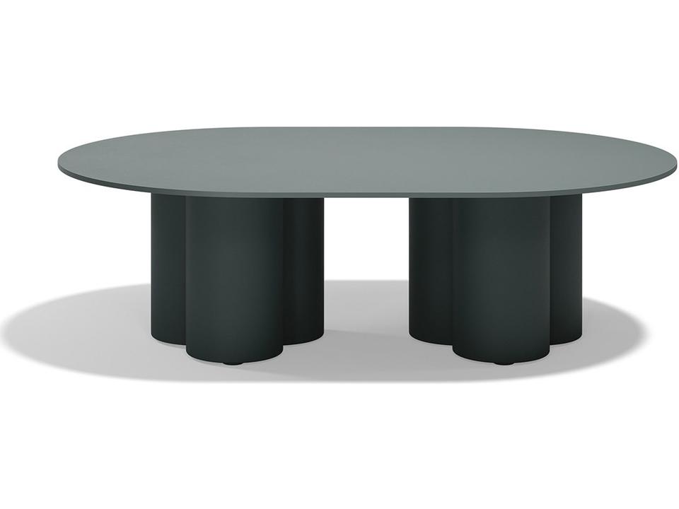 Mel Hpl Green Polypropylene Oval Coffee Table