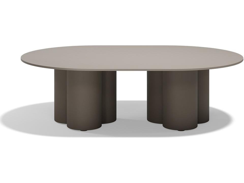Mel Hpl Tortora Polypropylene Oval Coffee Table