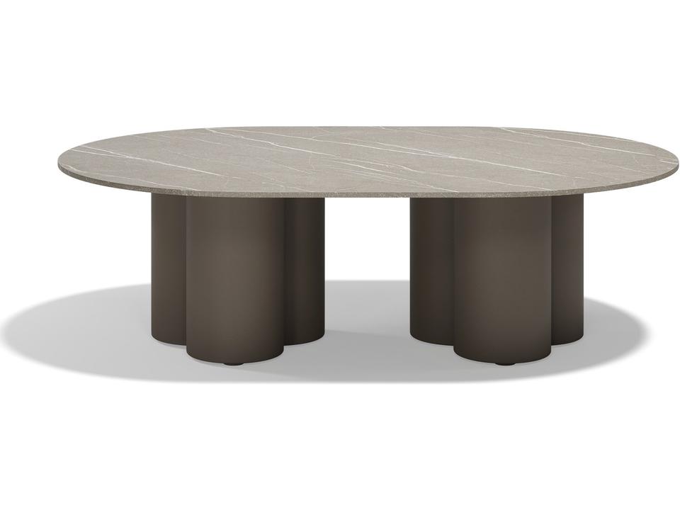 Mel Hpl Tortora Polypropylene Oval Coffee Table