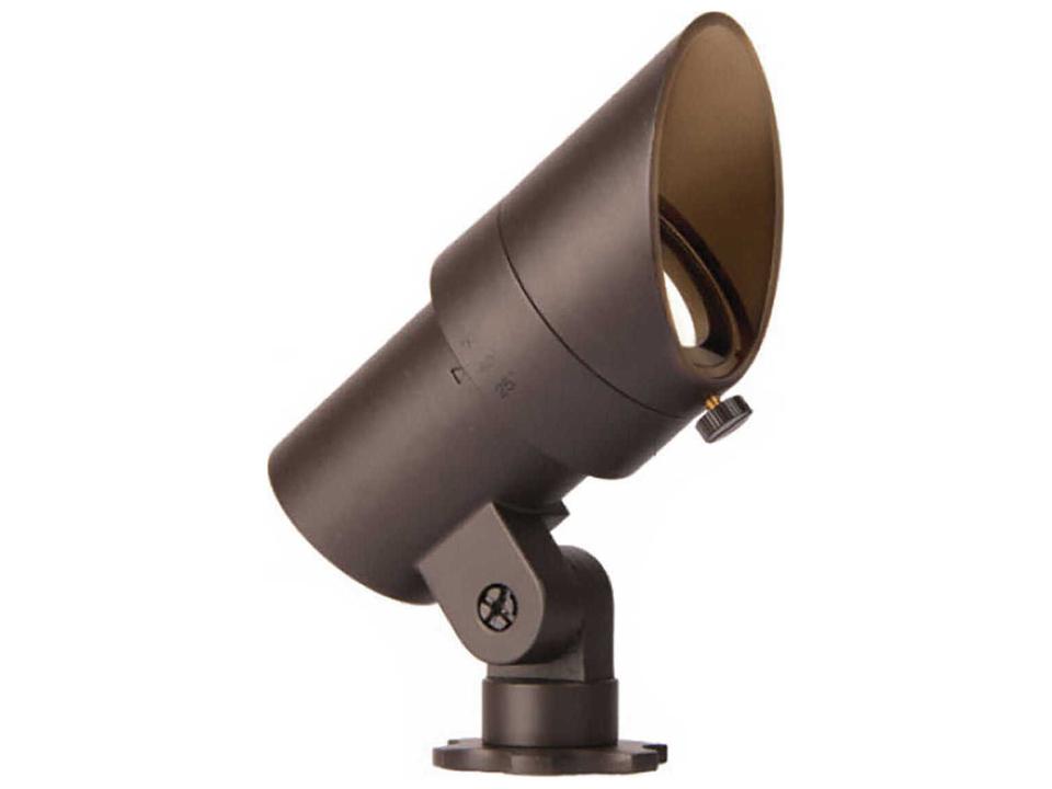 5111 Mini Accent 12V LED Landscape Spot Light in Bronze On Brass