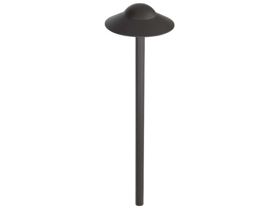 Canopy LED Path Light in Bronze on Brass with 6-Inch Cap