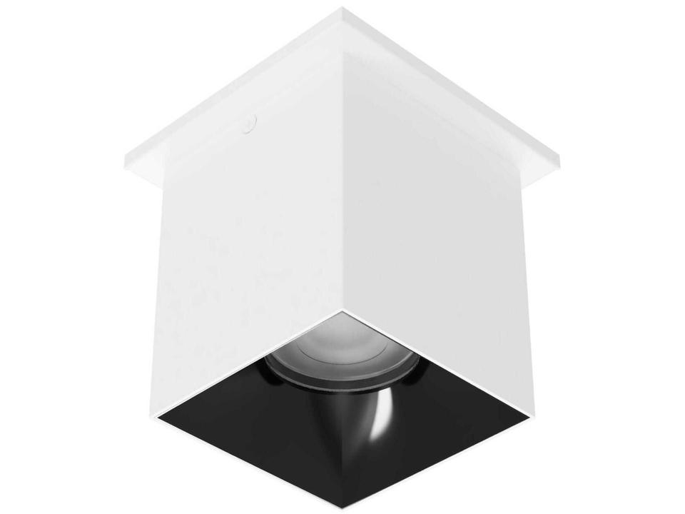 Zoron Integrated LED Flush Mount Ceiling Light in White and Black