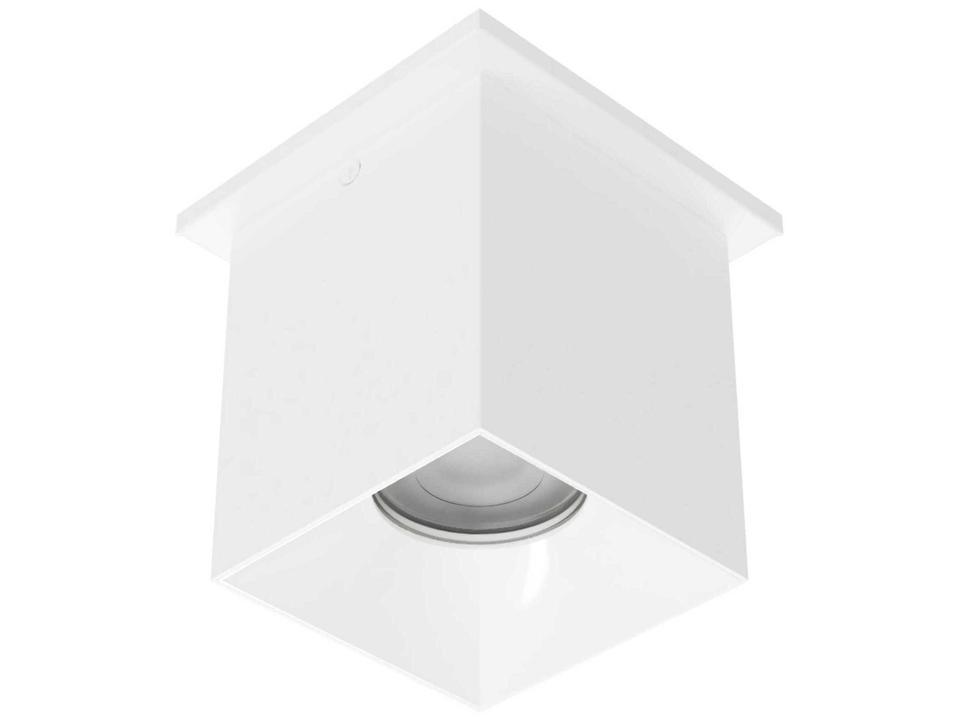 Zoron LED Square Flush Mount Ceiling Light in White Die-Cast Aluminum