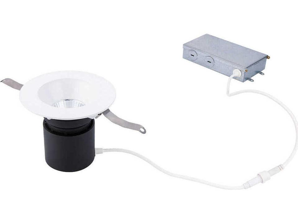 Patriot 3-Inch Round Recessed LED Downlight in White with 5-CCT Selectable and Die-Cast Aluminum