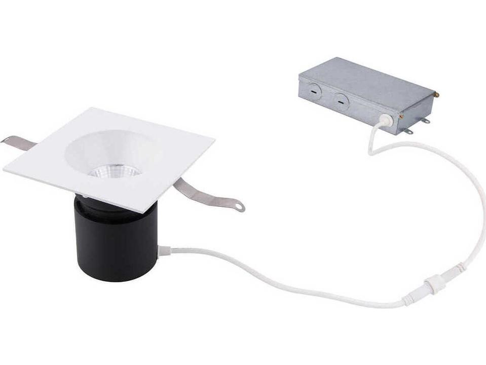 Patriot 3-Inch Square LED Recessed Downlight in White with Selectable CCT
