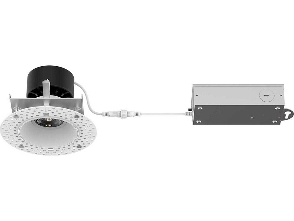 Kenric 3.5-Inch Round Trimless Adjustable LED Recessed Downlight in White with 5-CCT Selectable
