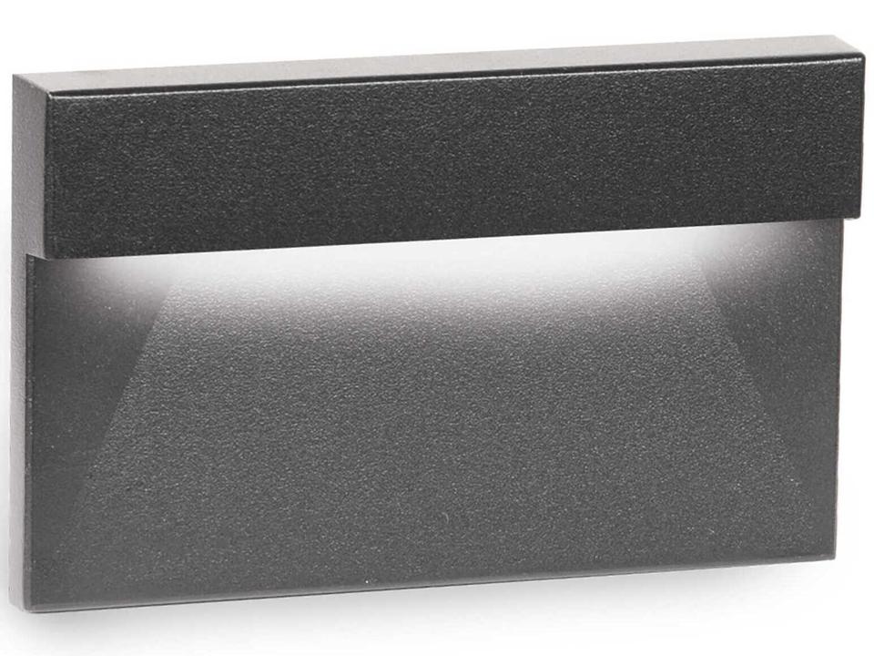 LED Horizontal Step and Wall Light Black